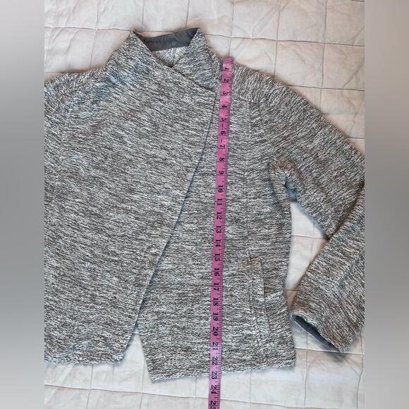 Vince Marled Grey Open Front Cardigan Lagenlook Bohemian - Medium - Picture 5 of 10